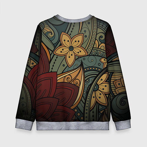 Детский свитшот Меладзе Цветы Мандала / 3D-Меланж – фото 2