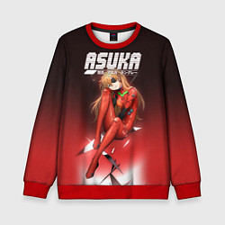 Свитшот детский Asuka Eva-02, цвет: 3D-красный