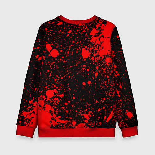Детский свитшот MONOKUMA МОНОКУМА BLOOD / 3D-Красный – фото 2