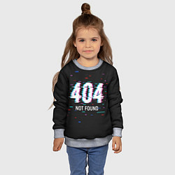 Свитшот детский Глитч 404, цвет: 3D-меланж — фото 2