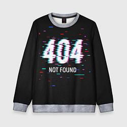 Свитшот детский Глитч 404, цвет: 3D-меланж