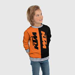 Свитшот детский KTM КТМ Z, цвет: 3D-меланж — фото 2