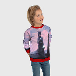 Свитшот детский КЛИНОК РАССЕКАЮЩИЙ ДЕМОНОВ, цвет: 3D-красный — фото 2