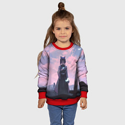 Свитшот детский КЛИНОК РАССЕКАЮЩИЙ ДЕМОНОВ, цвет: 3D-красный — фото 2