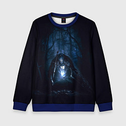 Свитшот детский Странник в лесу, цвет: 3D-синий