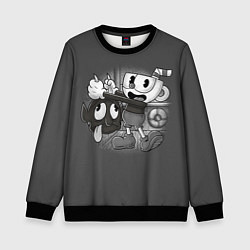 Свитшот детский CUPHEAD, цвет: 3D-черный