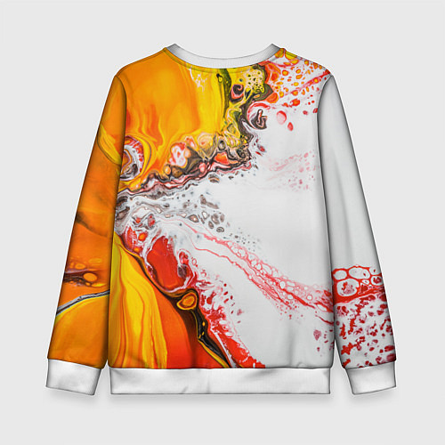 Детский свитшот Рисунок желтой краской / 3D-Белый – фото 2