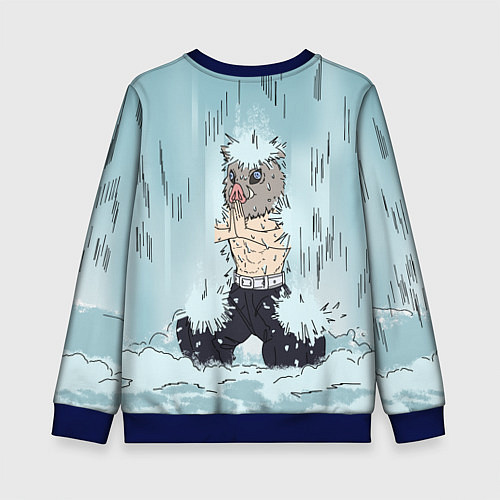 Детский свитшот МЕДИТАЦИЯ ИНОСКЕ / 3D-Синий – фото 2