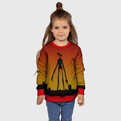 Свитшот детский СИРЕНОГОЛОВЫЙ МОНСТР, цвет: 3D-красный — фото 2