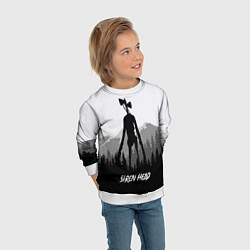 Свитшот детский SIREN HEAD DARK FOREST, цвет: 3D-белый — фото 2