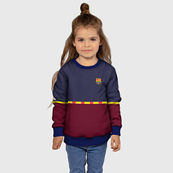 Свитшот детский FC Barcelona Flag and team Logo 202122, цвет: 3D-синий — фото 2