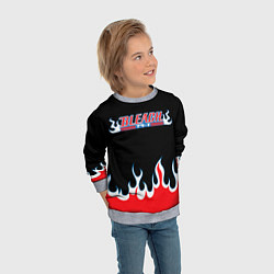 Свитшот детский BLEACH FLAME БЛИЧ ПЛАМЯ, цвет: 3D-меланж — фото 2