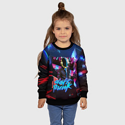 Свитшот детский Daft punk neon rock, цвет: 3D-черный — фото 2