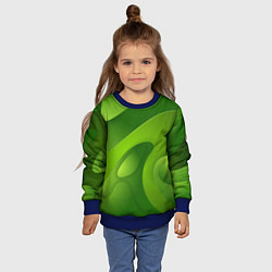 Свитшот детский 3d Green abstract, цвет: 3D-синий — фото 2