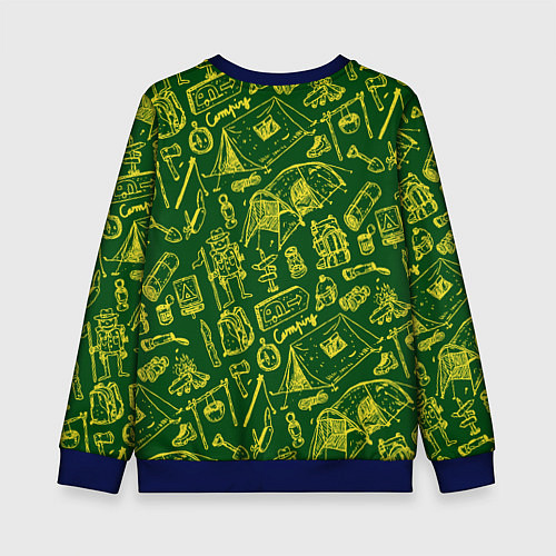 Детский свитшот Кемпинг / 3D-Синий – фото 2