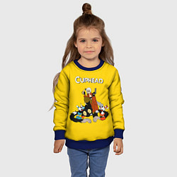 Свитшот детский Cuphead x DMC, цвет: 3D-синий — фото 2
