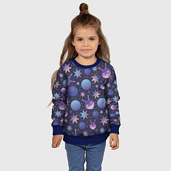 Свитшот детский Космический микс, цвет: 3D-синий — фото 2
