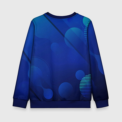 Детский свитшот Красочный Осьминог / 3D-Синий – фото 2