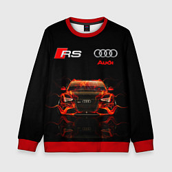 Свитшот детский AUDI RS 5 FIRE АУДИ РС 5, цвет: 3D-красный