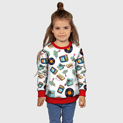 Свитшот детский Стиль 80х, цвет: 3D-красный — фото 2