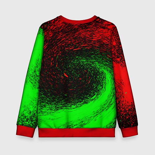 Детский свитшот КРАСНАЯ И ЗЕЛЕНАЯ КРАСКА / 3D-Красный – фото 2