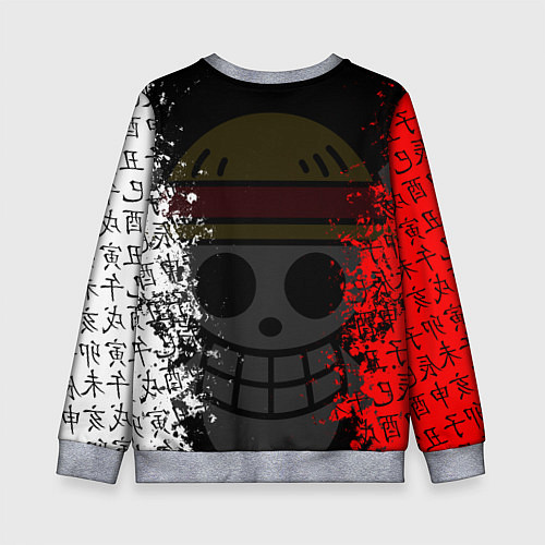 Детский свитшот ONE PIECE ВАН ПИС ЧЕРЕП / 3D-Меланж – фото 2