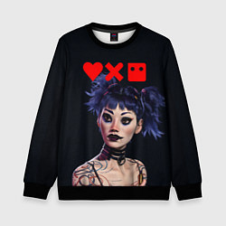 Свитшот детский Love, Death and Robots Lora Z, цвет: 3D-черный