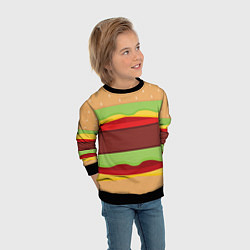 Свитшот детский Бутерброд, цвет: 3D-черный — фото 2