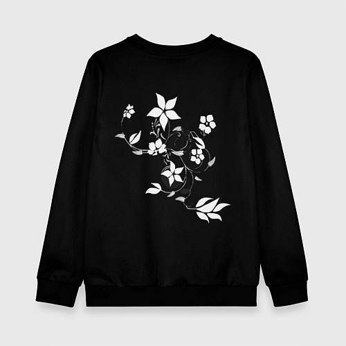 Детский свитшот Цвета цветов черное / 3D-Черный – фото 2
