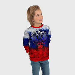 Свитшот детский Россия Russia Герб, цвет: 3D-красный — фото 2