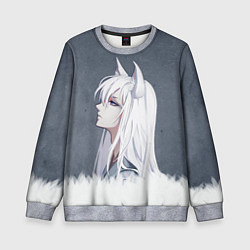 Свитшот детский Демон-лис Томоэ, цвет: 3D-меланж