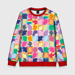 Свитшот детский Команда пони, цвет: 3D-красный