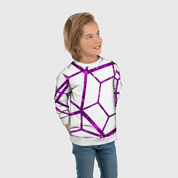 Свитшот детский Hexagon, цвет: 3D-белый — фото 2