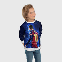 Свитшот детский Leo Messi Лео Месси 10, цвет: 3D-белый — фото 2
