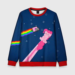 Свитшот детский Nyan cat x Pony, цвет: 3D-красный