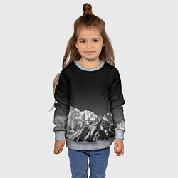 Свитшот детский ГОРЫ В МОЕМ СЕРДЦЕ КАМУФЛЯЖ, цвет: 3D-меланж — фото 2