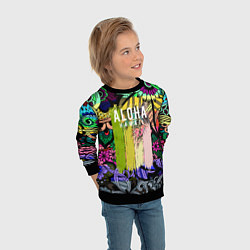 Свитшот детский АЛОХА ГАВАЙИ ALOHA HAWAII, цвет: 3D-черный — фото 2