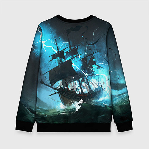 Детский свитшот Летучий голландец / 3D-Черный – фото 2