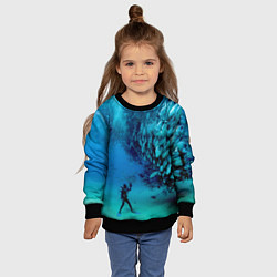 Свитшот детский Фото дайвинг, цвет: 3D-черный — фото 2