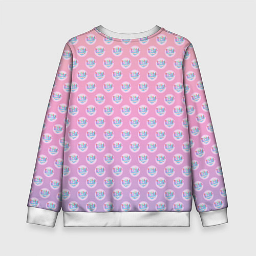 Детский свитшот Doki Doki Literature Club Лого паттерн Z / 3D-Белый – фото 2