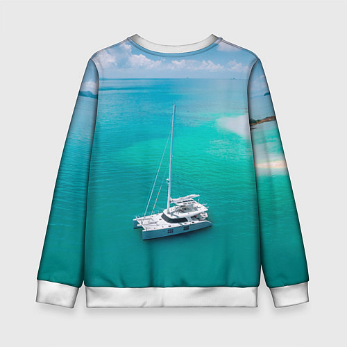 Детский свитшот ПАРУСНИК SAILBOAT Z / 3D-Белый – фото 2