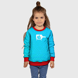 Свитшот детский Кораблик в бутылке, цвет: 3D-красный — фото 2