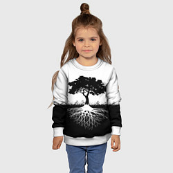Свитшот детский ДЕРЕВО ИНЬ-ЯНЬ, цвет: 3D-белый — фото 2
