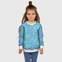 Свитшот детский Чешуя Хвост русалки, цвет: 3D-белый — фото 2