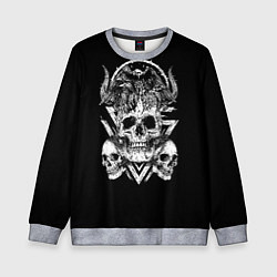 Свитшот детский Черепа и Вороны Skulls Raven, цвет: 3D-меланж