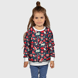 Свитшот детский Канада, цвет: 3D-белый — фото 2