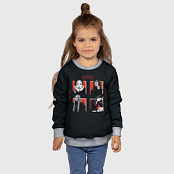Свитшот детский BLACKPINK Red and black, цвет: 3D-меланж — фото 2