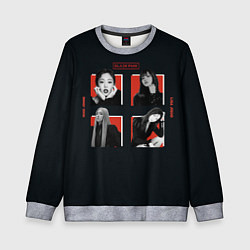 Свитшот детский BLACKPINK Red and black, цвет: 3D-меланж