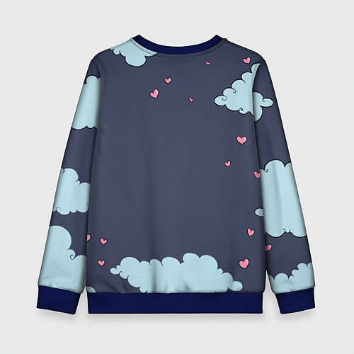 Детский свитшот Сонный ленивец / 3D-Синий – фото 2