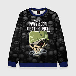 Свитшот детский Five Finger Death Punch 5FDP Z, цвет: 3D-синий